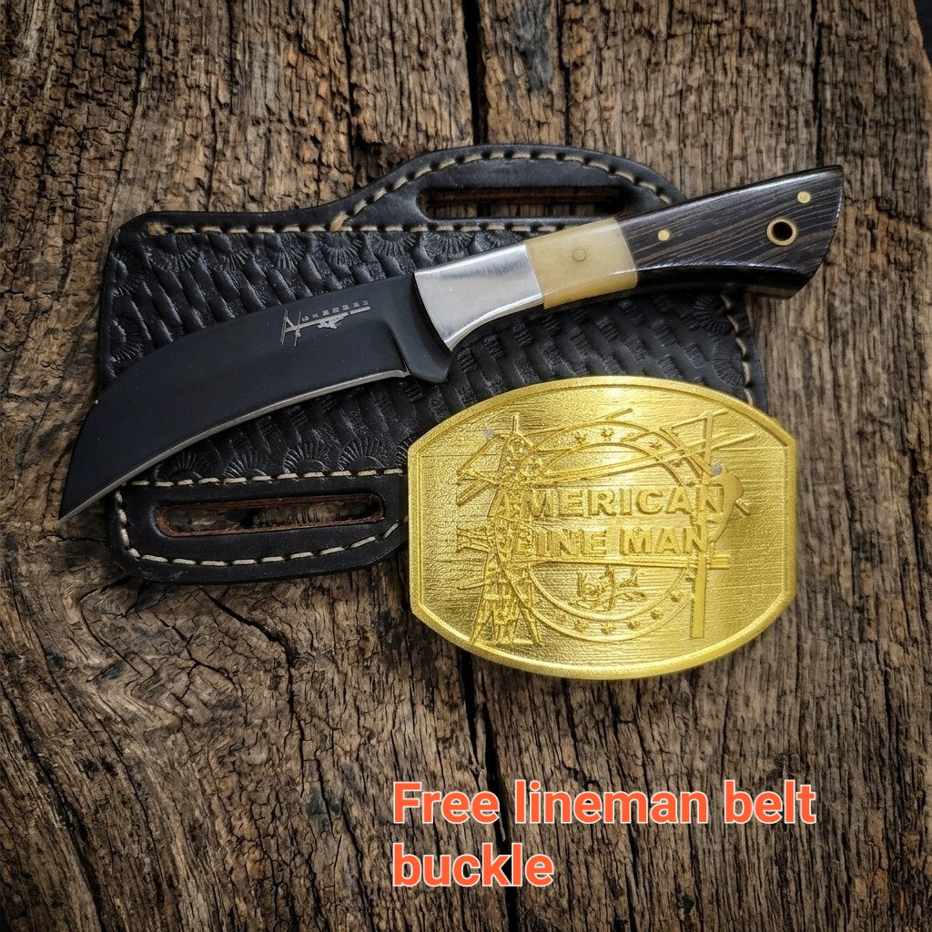 Lineman Knife with Leather Sheath #005