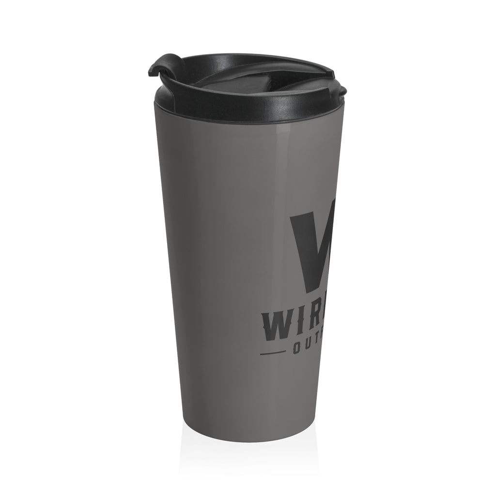 Wireborn Outfitters Stainless Steel Travel Mug — Insulated Gray Tumbler