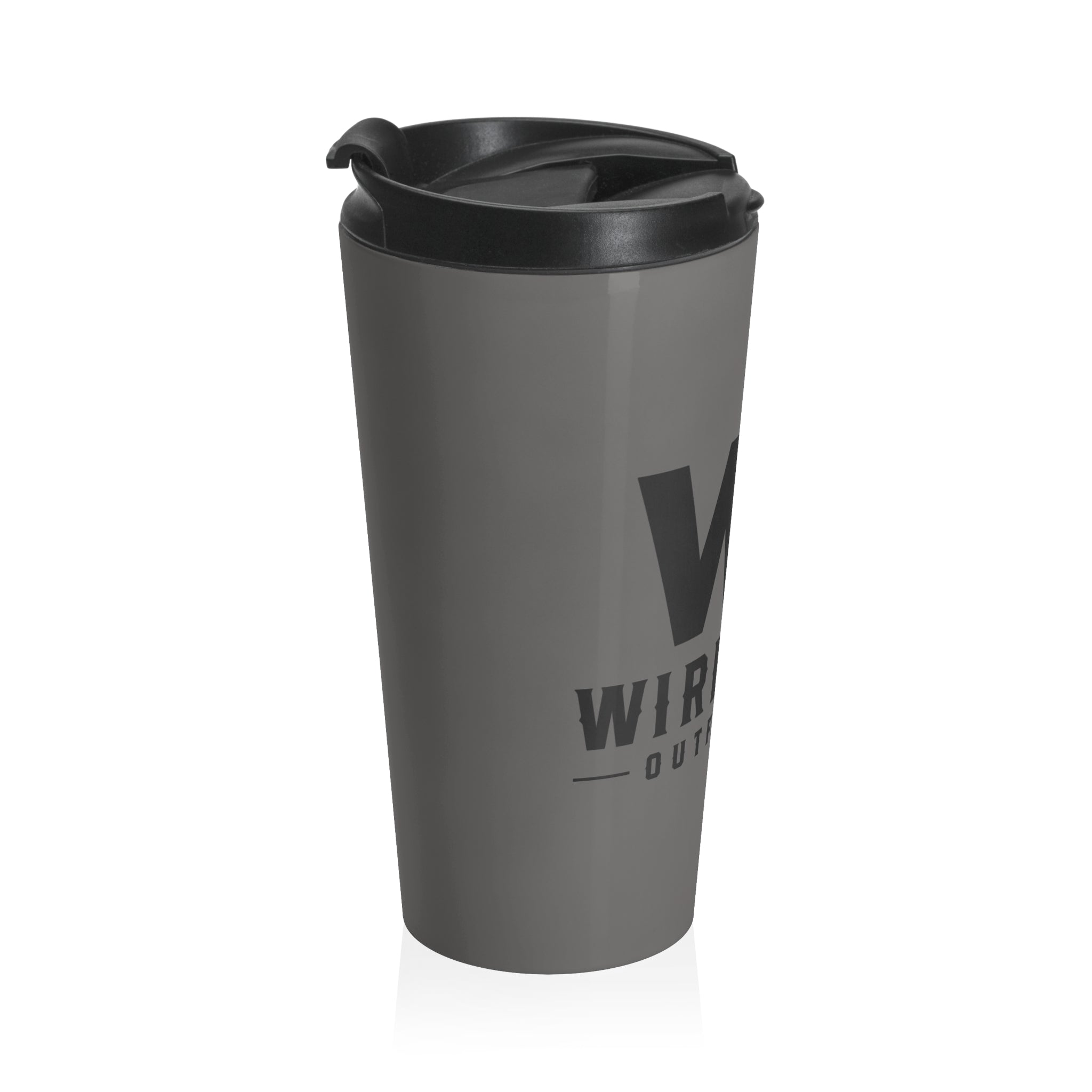 Wireborn Outfitters Stainless Steel Travel Mug — Insulated Gray Tumbler