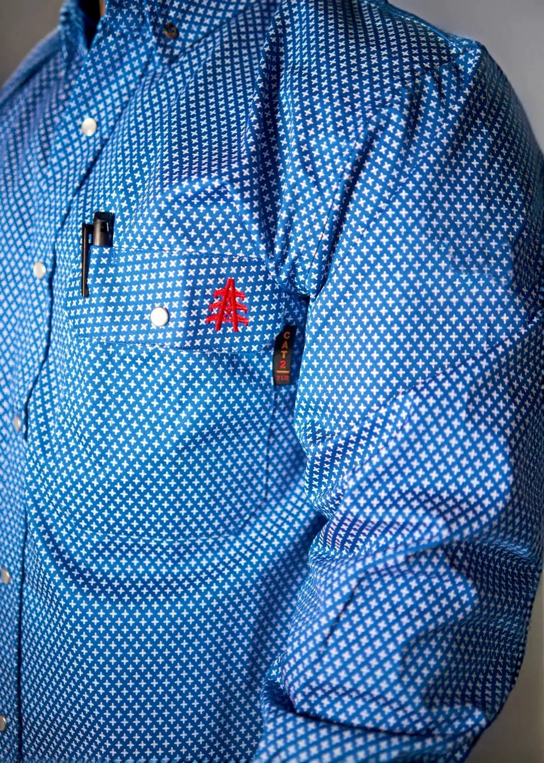 FR Pearl Snap Work Shirt - Royal Blue